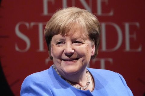 Ex-Kanzlerin Angela Merkel (CDU) am Mittwochabend im Deutschen Schauspielhaus in Hamburg