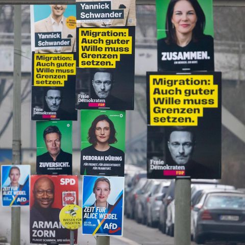 Plakate zur Bundestagswahl 2025
