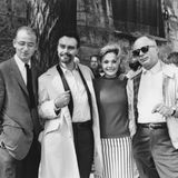 Jack Lemmon am Set von "Das Mädchen Irma La Douce" mit seiner Frau Felicia Farr und Regisseur Billy Wilder
