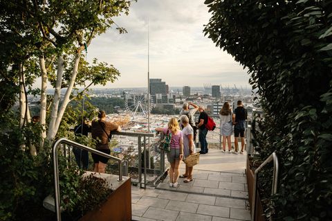 Blick vom Grünen Bunker auf St. Pauli