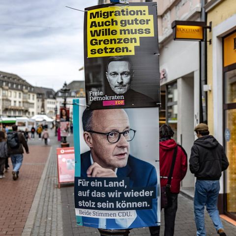 Election posters for the 2025 Bundestag election in Bonn