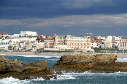 Biarritz vom Atlantik aus gesehen
