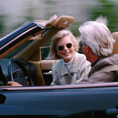 Older people in the convertible. Only a few get a high pension