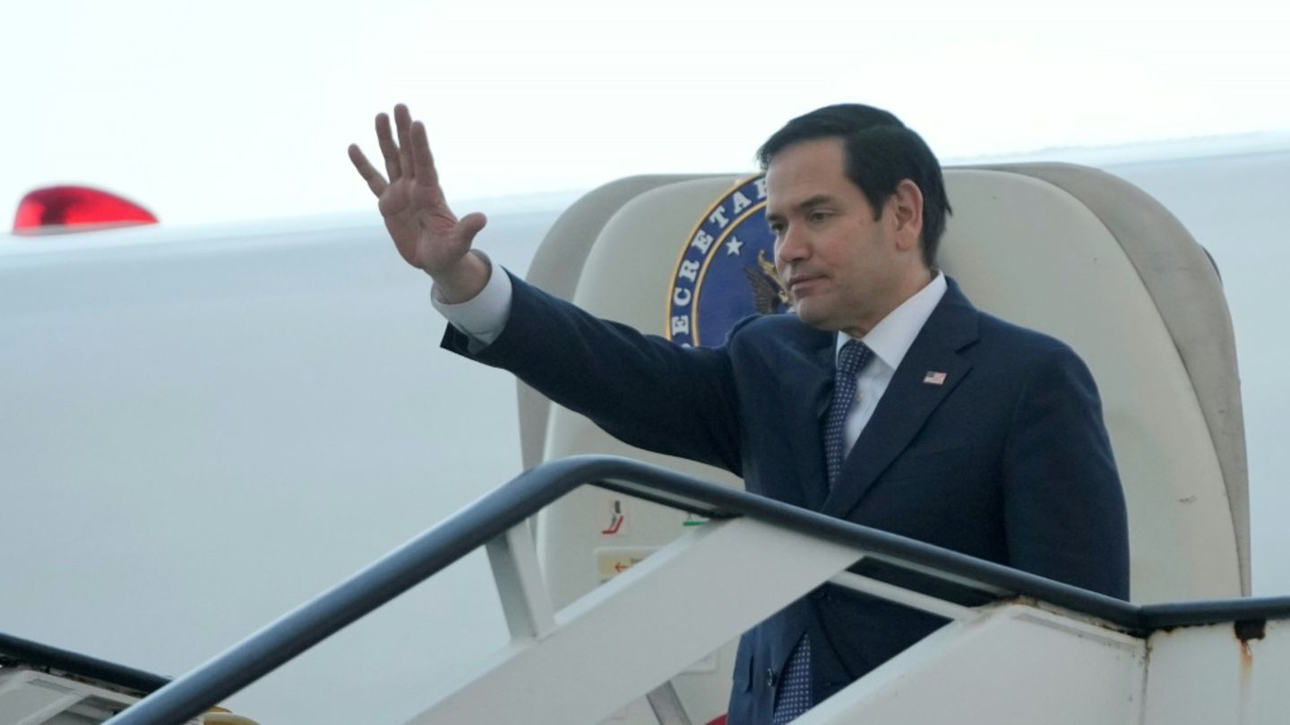 Marco Rubio bei seiner Abreise aus der Dominikanischen Republik