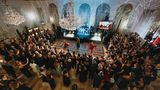 Aufsicht auf die Tanzfläche beim Wiener Hip-Hop-Ball