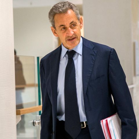 Der ehemalige französische Präsident Nicolas Sarkozy bei seinem Prozess in Paris