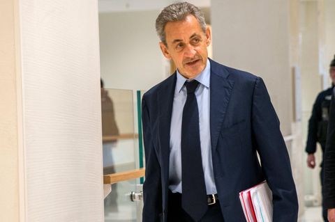 Der ehemalige französische Präsident Nicolas Sarkozy bei seinem Prozess in Paris