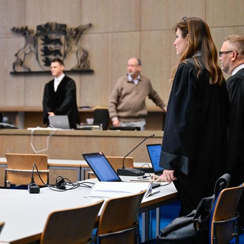 Gerichtssaal Landgericht Mannheim Doppelmord-Prozess