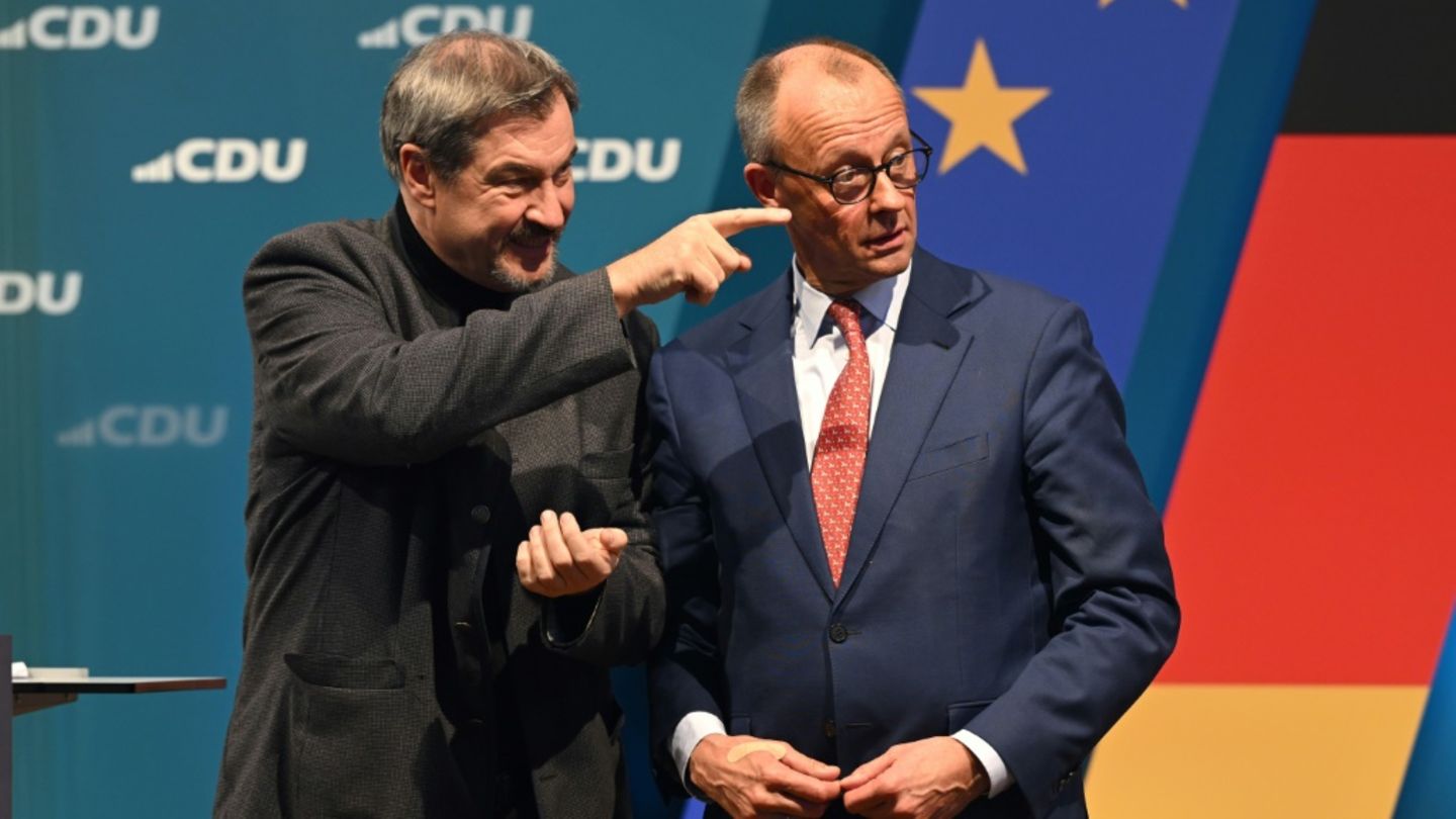 Markus Söder (links) und Friedrich Merz