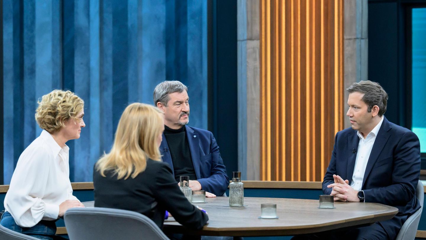 Markus Söder und Lars Klingbeil bei Caren Miosga