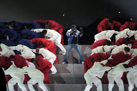 Kendrick Lamar bei seinem Super-Bowl-Auftritt
