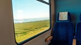 Blick aus dem Zugfenster auf Sylt