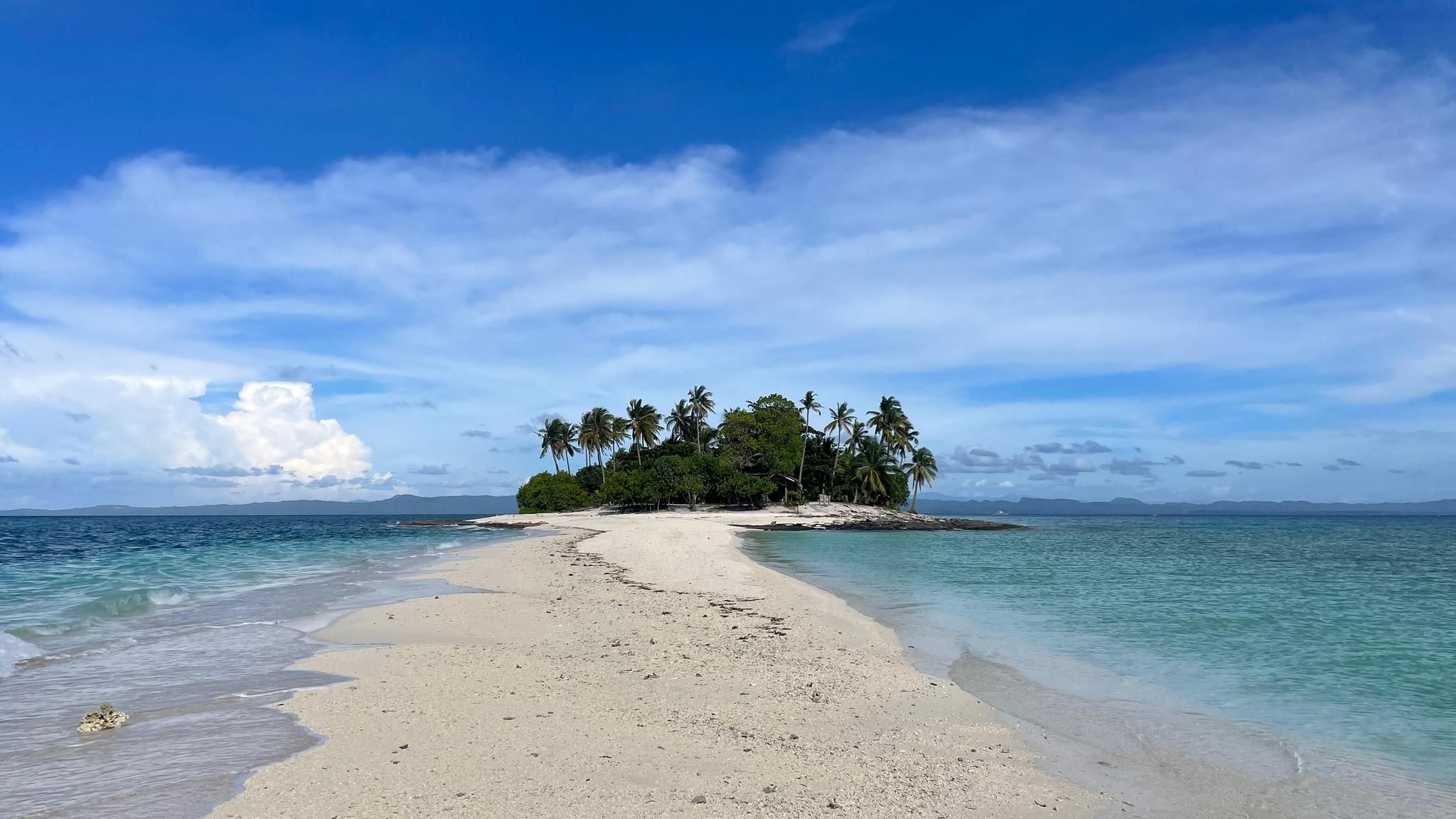 Panorama von Kalanggaman Island auf den Philippinen