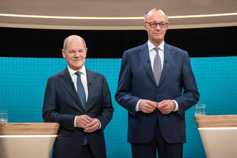 Konkurrenten: Olaf Scholz und Friedrich Merz