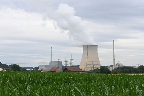 Bayerisches Atomkraftwerk Isar 2 vor der Abschaltung