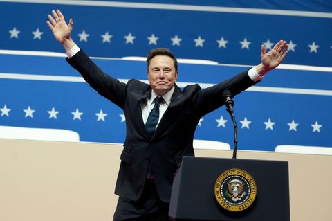 Elon Musk in Siegerpose