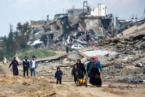 Palästinenser im Norden des Gazastreifens