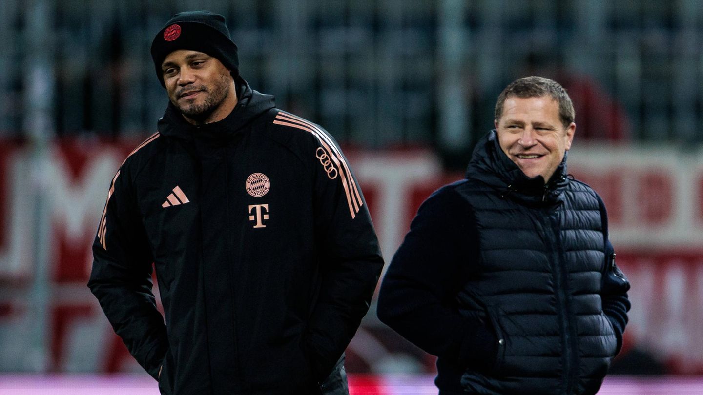 FC Bayern-Coach Vincent Kompany und Sportvorstand Max Eberl
