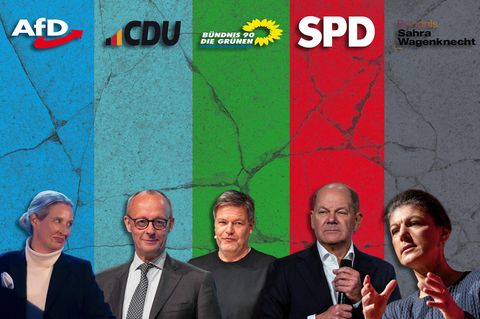 Die Spitzenkandidaten der Parteien bei der Bundestagswahl