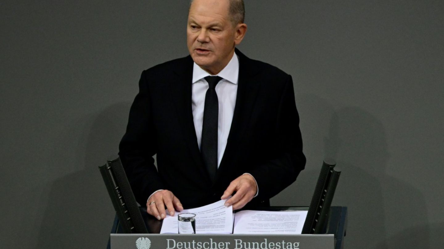 Kanzler Scholz im Bundestag