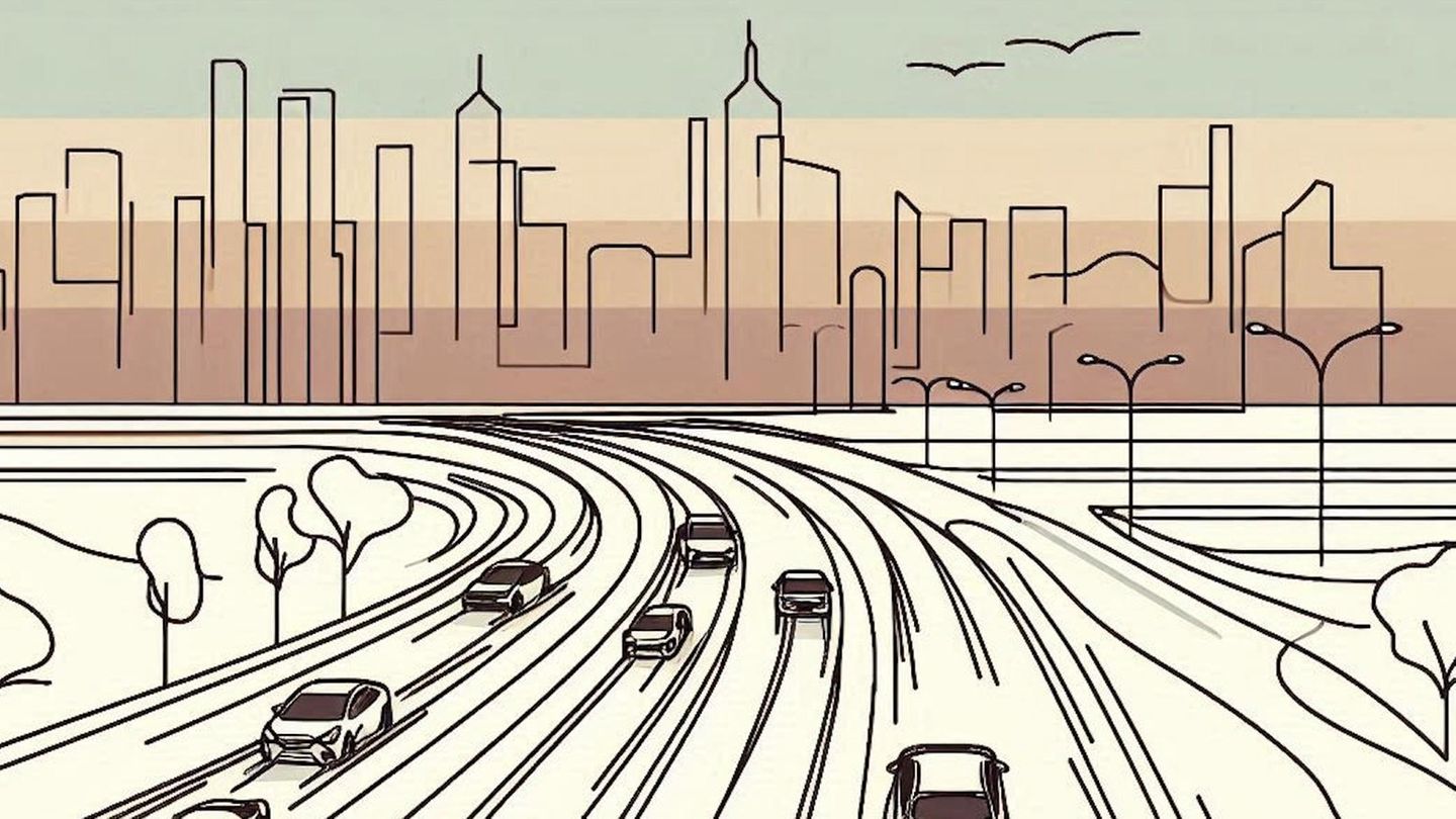 Illustration einer deutschen Autobahn