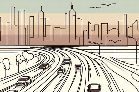 Illustration einer deutschen Autobahn
