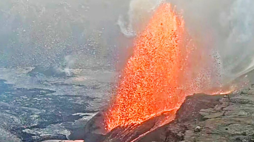 Kilauea spuckt wieder Lava – Fontänen bis zu 100 Meter hoch