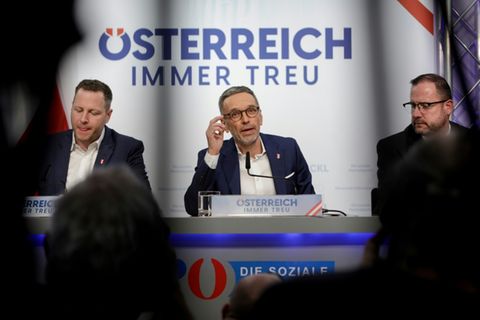 FPÖ-Chef Herbert Kickl bei seiner Pressekonferenz