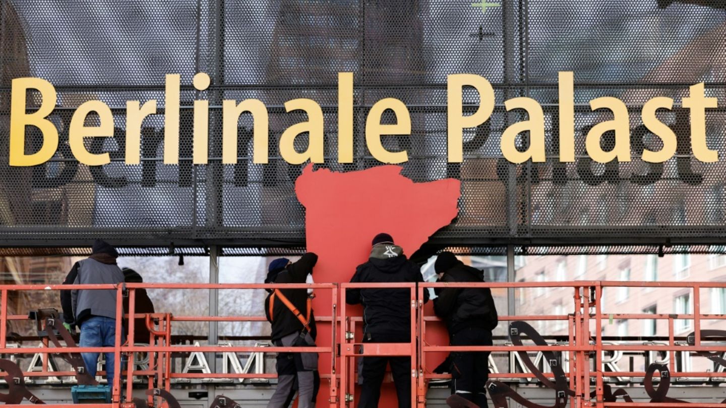 Vorbereitungen an Berlinale-Palast in Berlin