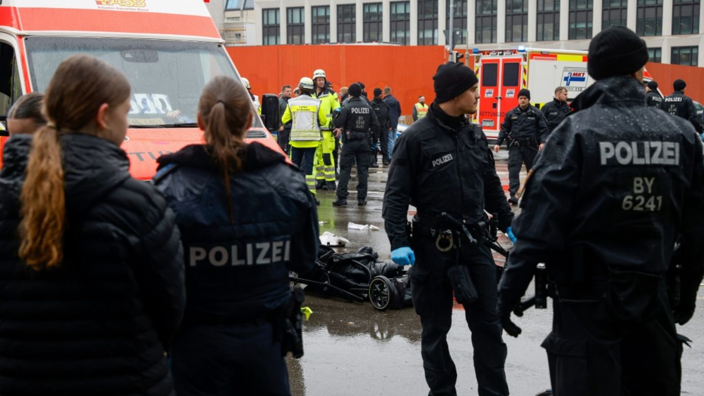 Polizeikräfte vor Ort in München