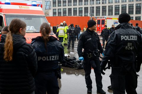 Polizeikräfte vor Ort in München