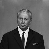 Kurt Georg Kiesinger auf einem Schwarz-weiß-Foto