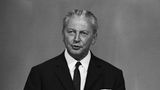Kurt Georg Kiesinger auf einem Schwarz-weiß-Foto