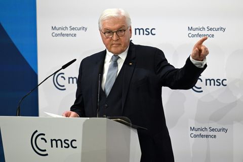 Frank-Walter Steinmeier bei der Sicherheitskonferenz