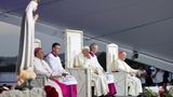 Feier mit jungen Menschen unter dem Vorsitz von Papst Franziskus auf dem Campo San Juan Pablo II im Metro Park von Panama im Jahr 2019