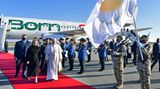 Papst Franziskus mit der zypriotischen Parlamentspräsidentin Annita Demetriou