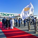 Papst Franziskus mit der zypriotischen Parlamentspräsidentin Annita Demetriou