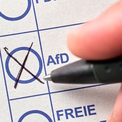 AfD auf Wahlzettel