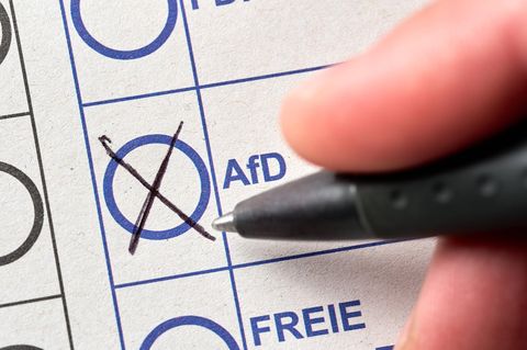 AfD auf Wahlzettel