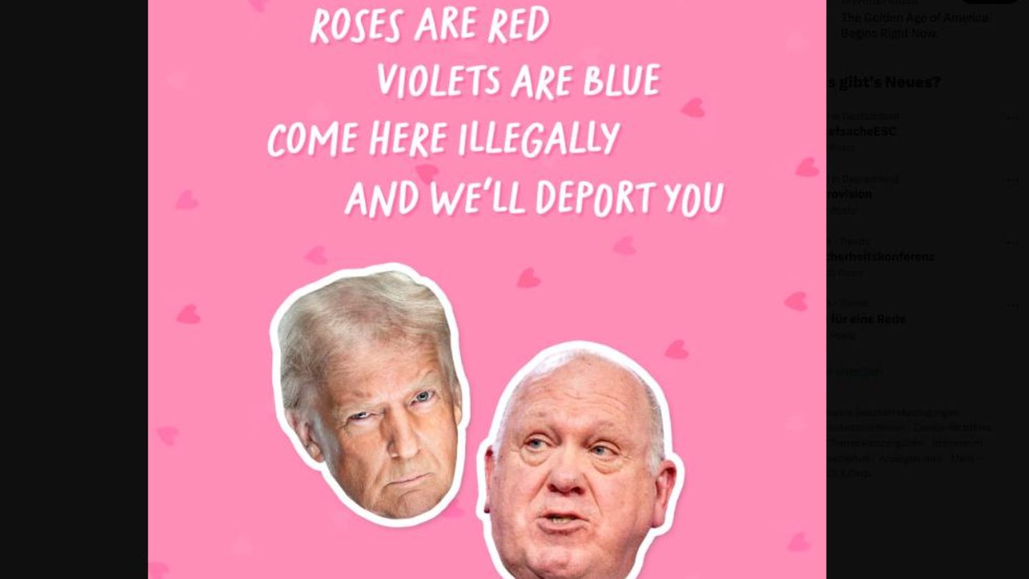 Donald Trump sends Valentine’s card with a threat to irregular migrants