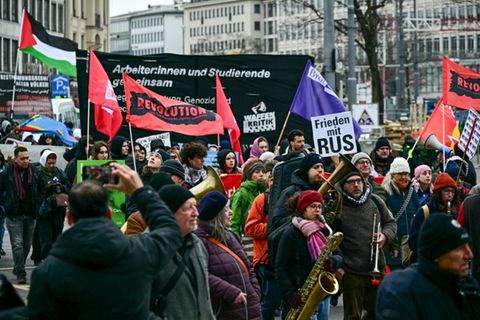 Protestierende in München