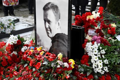 Das Grab von Alexej Nawalny in Moskau