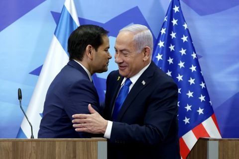 Rubio (l.) und Netanjahu am Sonntag in Jerusalem