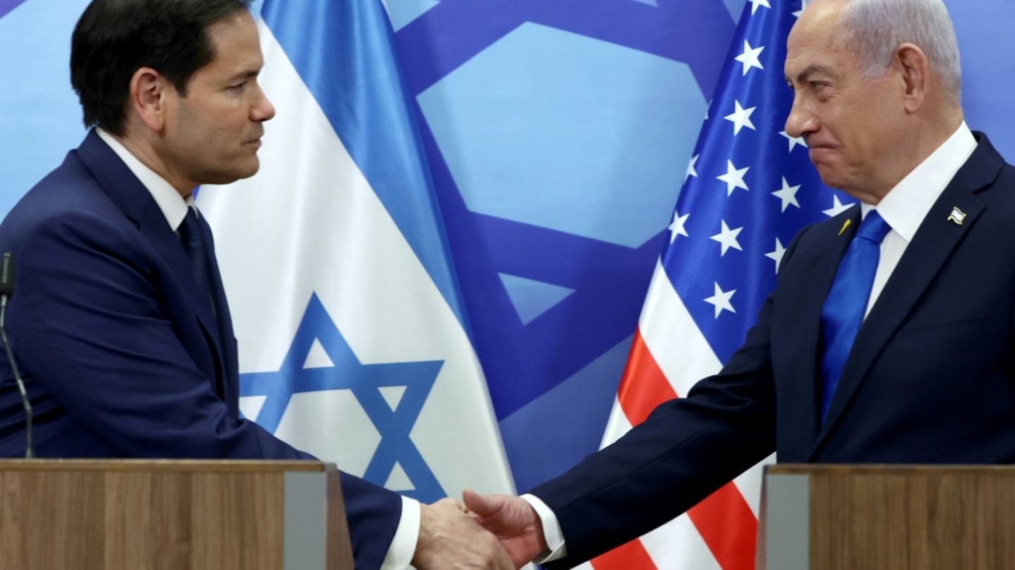 US-Außenminister Rubio (links) und Israels Regierungschef Netanjahu