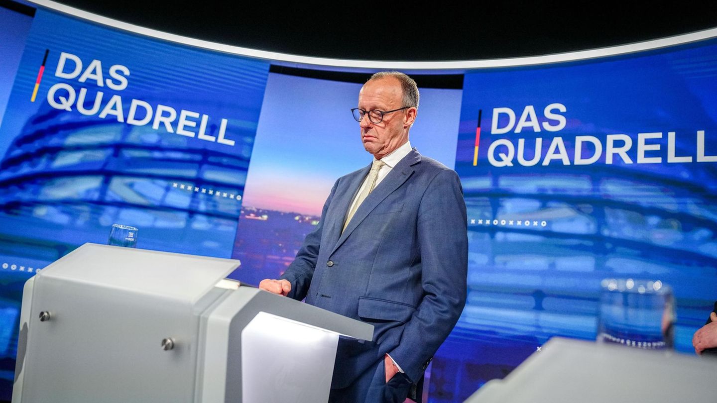 Friedrich Merz beim TV-Quadrell
