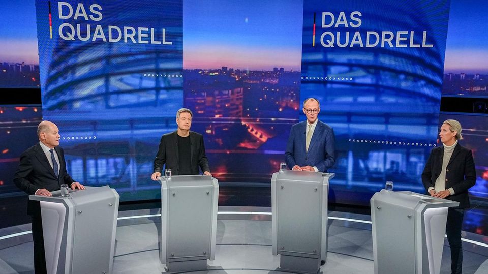 Körpersprache-Experte Christian Galvez analysiert das Quadrell und damit den Auftritt der Spitzenkandidaten von CDU, SPD, Grünen und AfD.