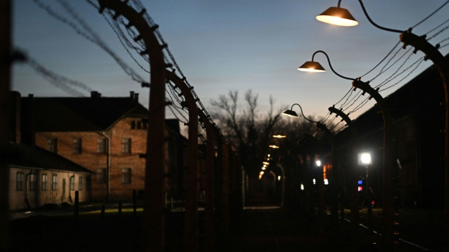 Stacheldraht in früherem Konzentrationslager Auschwitz