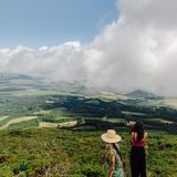 Blick vom Santa Bárbara auf Terceira, Azoren