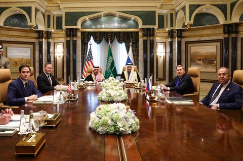 US-Außenminister Marco Rubio in Riad. Ein Treffen von Donald Trump und Wladimir Putin ist noch nicht vereinbart