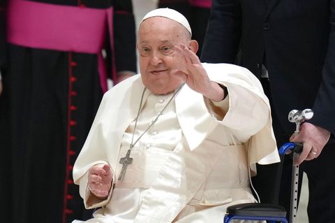 Papst Franziskus am Rande einer Generalaudienz im Vatikan am 12. Februar